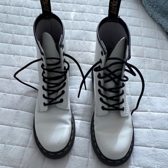 White Dr Martens Boots - Picture 1 of 8
